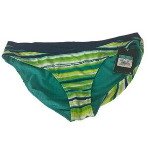 Nike Womens Reversible Bikini Swim Bottom Size 16 Multicolor Stripes